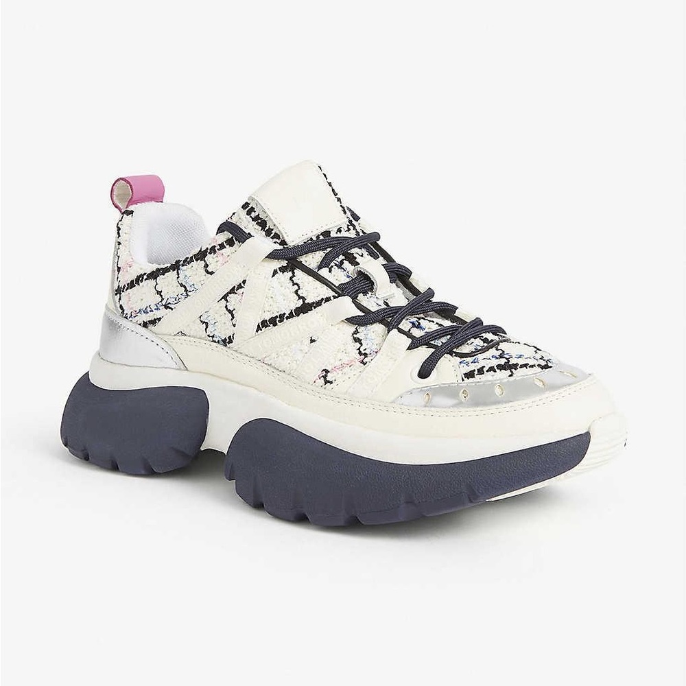 Maje Chunky Sneakers in Tweed 9